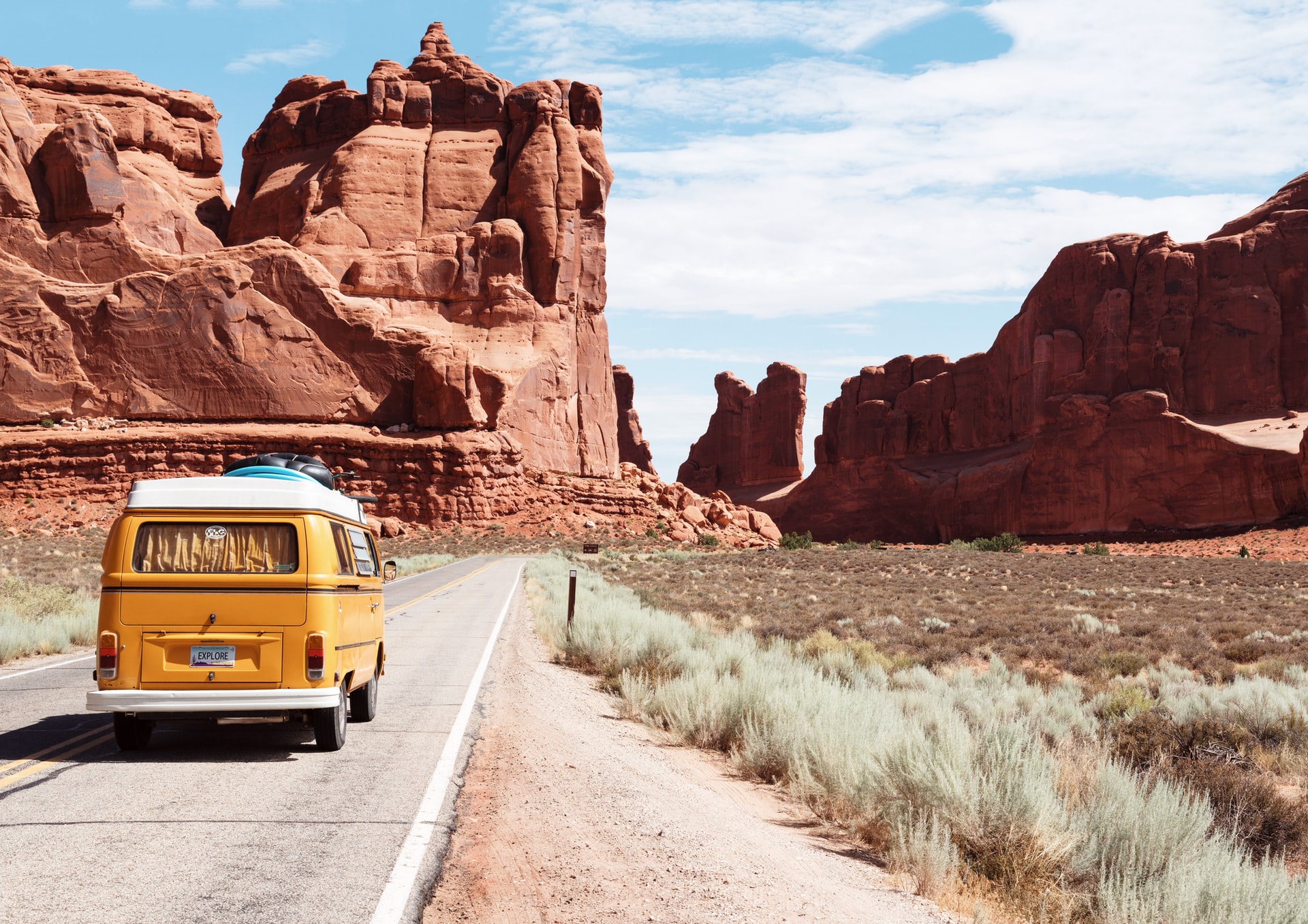 Integer id nisi neque cras et justo 1 Yellow van on road